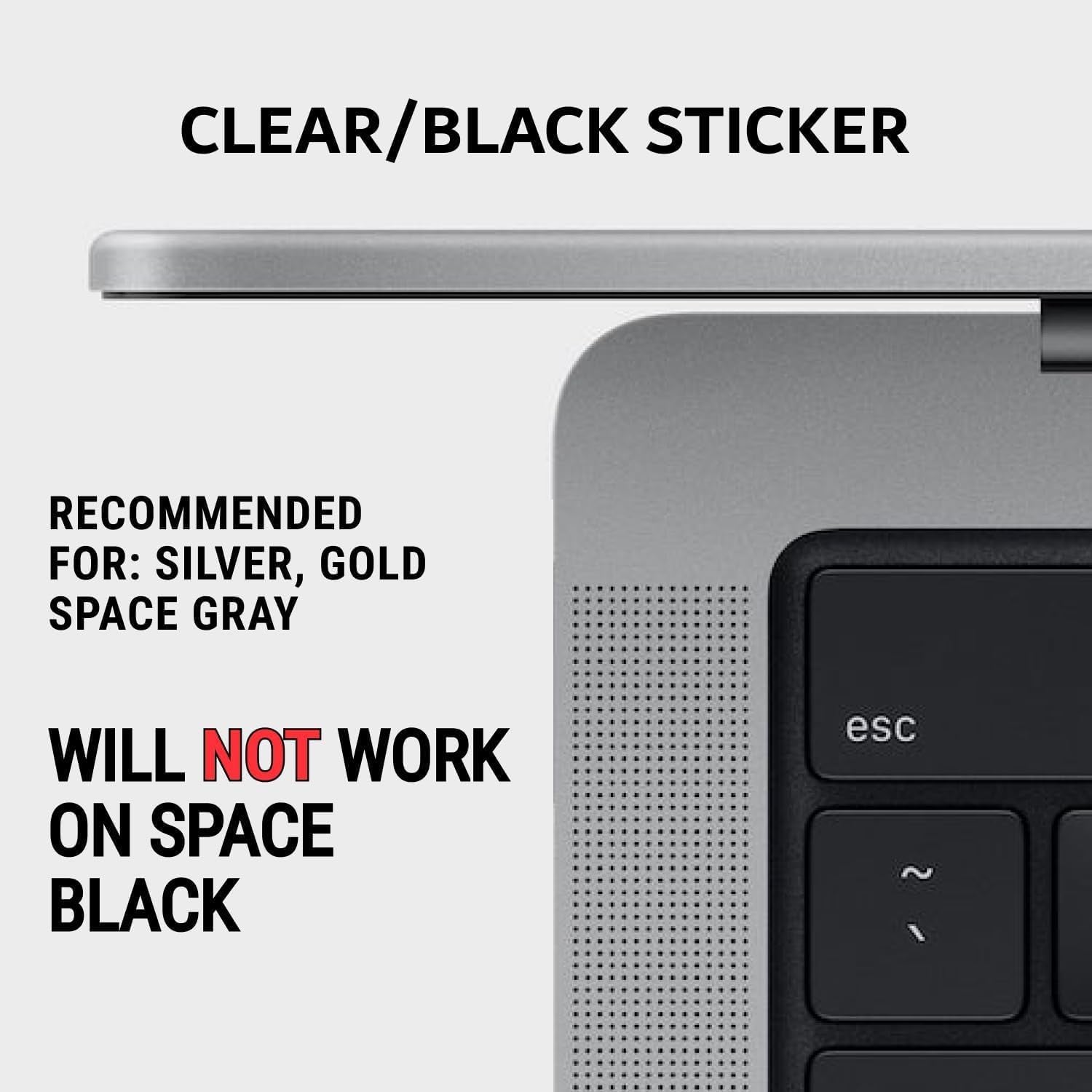 Mac OS Keyboard Shortcuts Sticker for Air/Pro | Laminated Vinyl Cheatsheet for Macbook | 2026 Edition (Clear/Black)