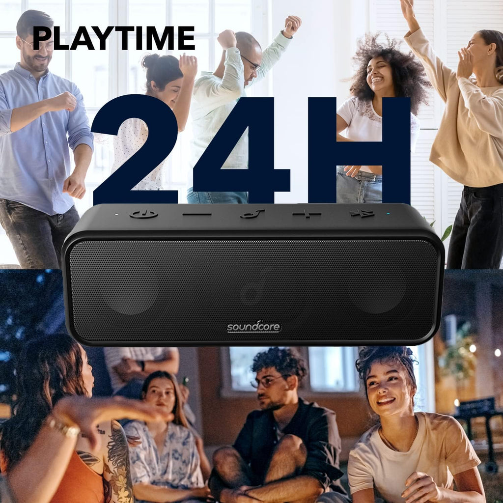 Soundcore Anker 3 Portable Bluetooth Speaker with IPX7 Waterproof Rating and 24-Hour Playtime
