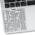 Mac OS Keyboard Shortcuts Sticker for Air/Pro | Laminated Vinyl Cheatsheet for Macbook | 2026 Edition (Clear/Black)