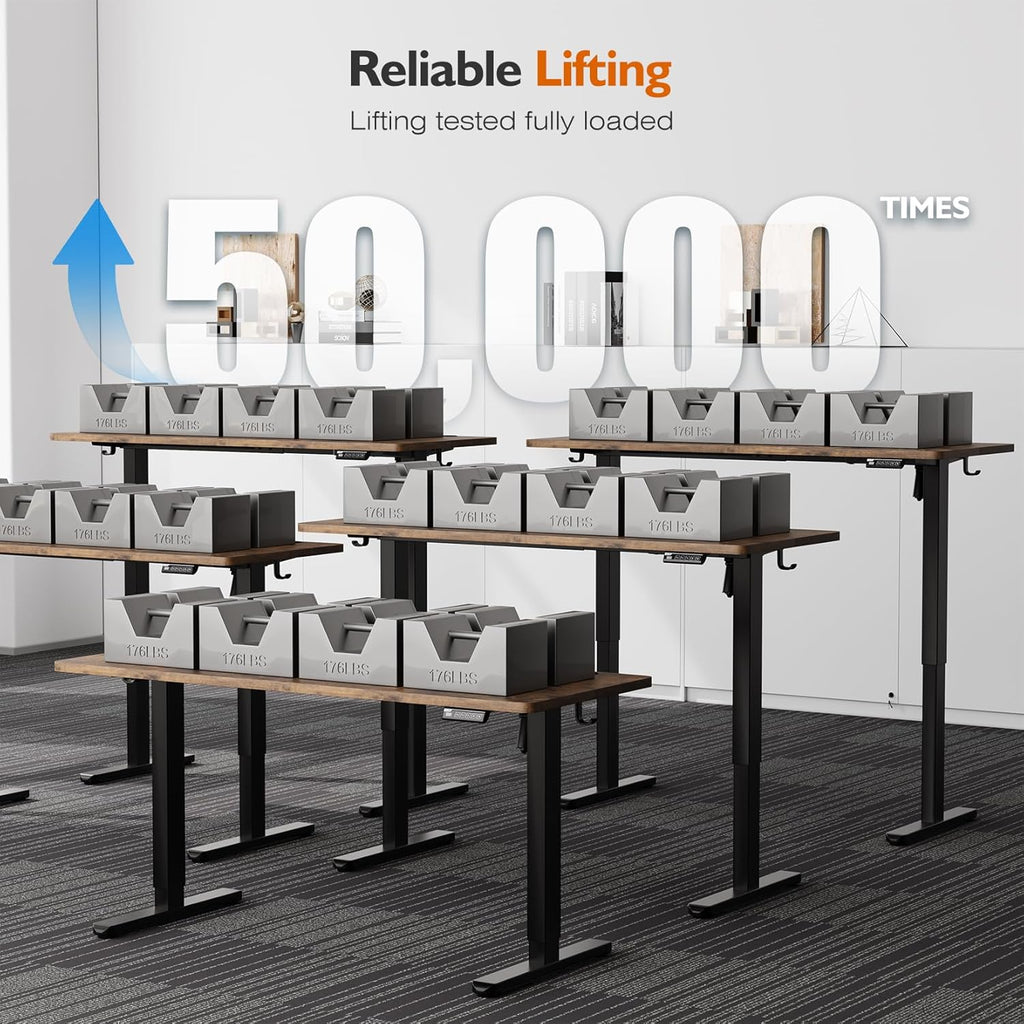 Electric Standing Desk 55"X24"Height Adjustable Sit Stand up Desk