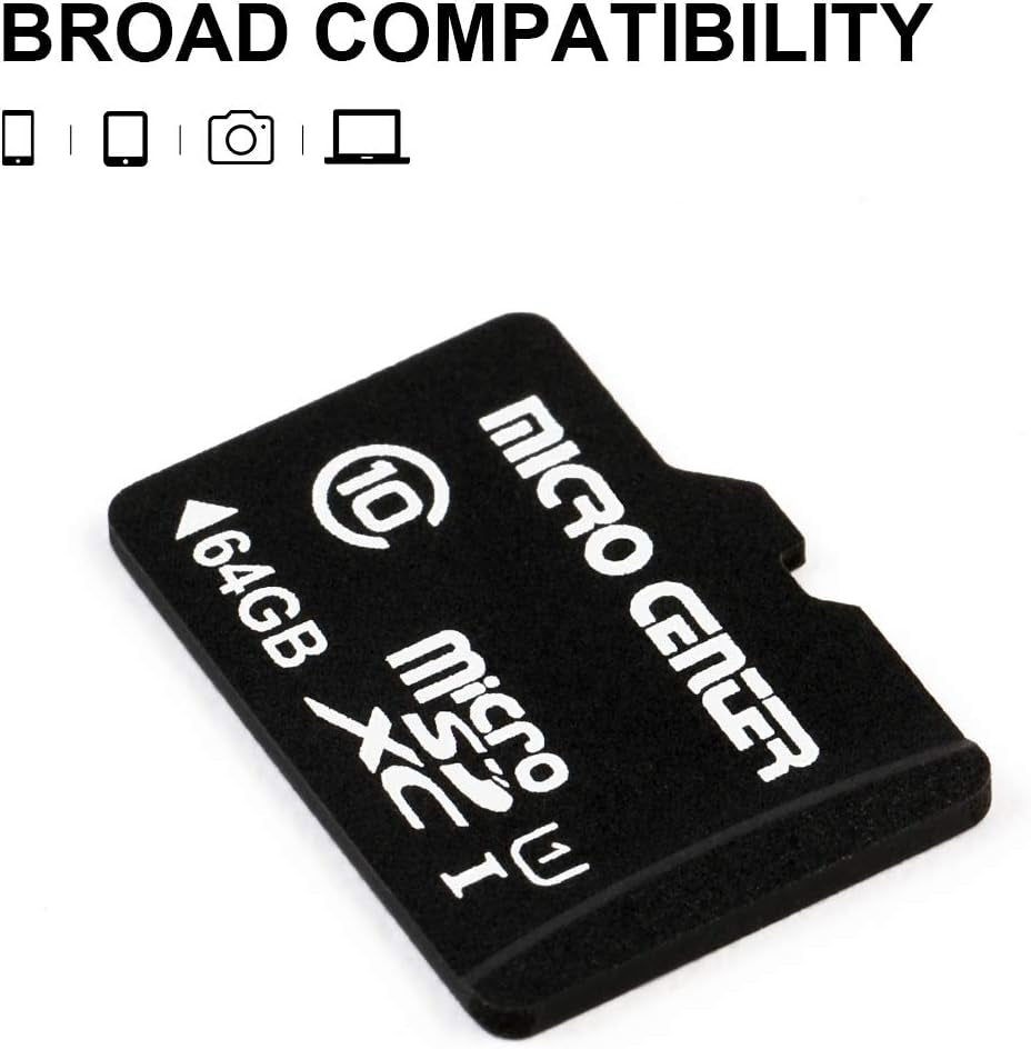 64GB Class 10 Microsdhc Flash Memory Card with Adapter, 5Pack