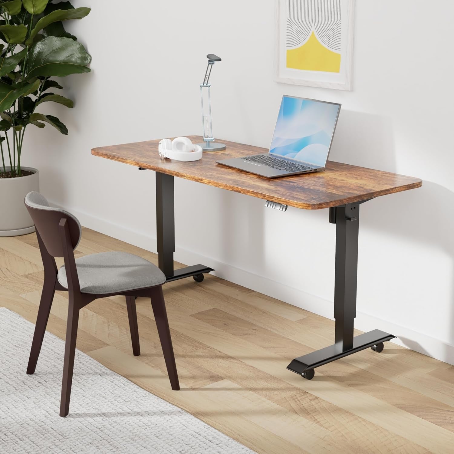 Electric Standing Desk 55"X24"Height Adjustable Sit Stand up Desk