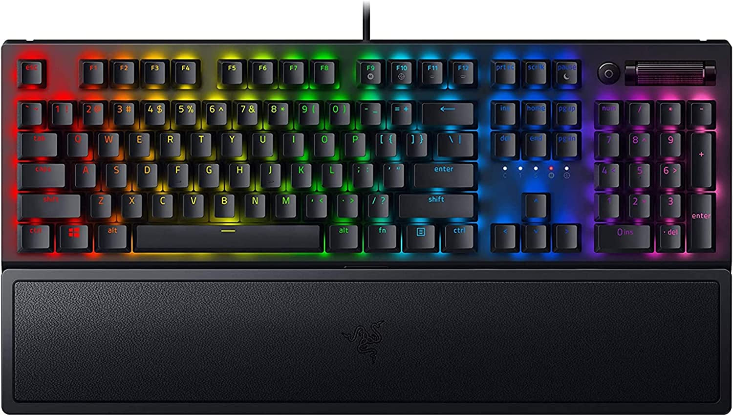 Razer BlackWidow V3 Mechanical Gaming Keyboard with Green Tactile Clicky Switches, Chroma RGB Lighting, Compact Design, and Programmable Macros