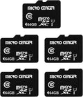 64GB Class 10 Microsdhc Flash Memory Card with Adapter, 5Pack