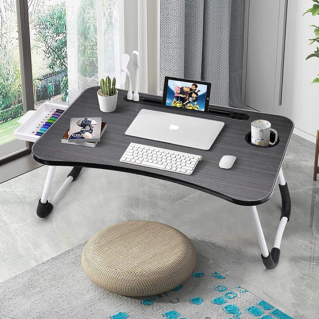 HBN Foldable Laptop Desk and Breakfast Tray for Bed Use