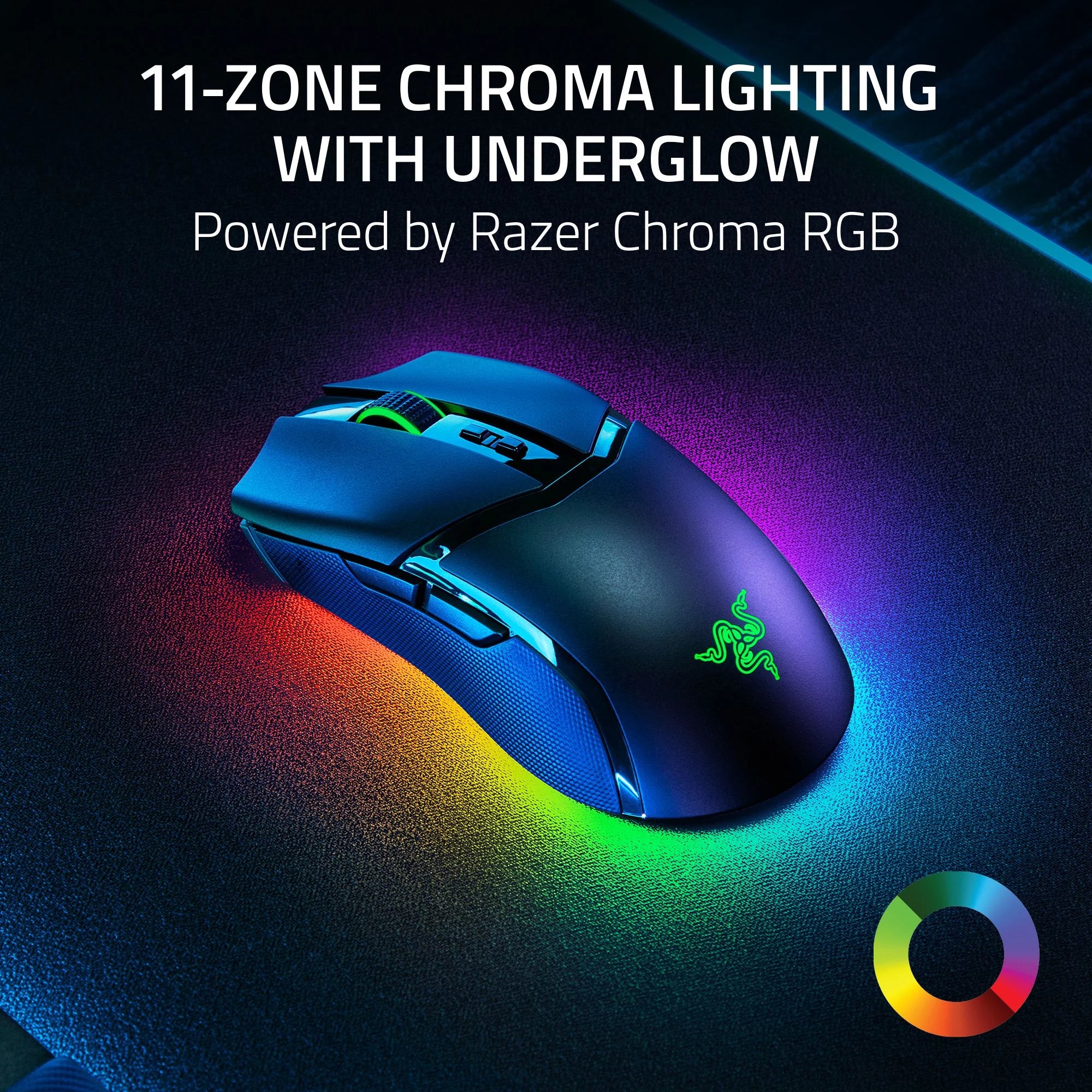 Cobra Pro Lightweight Wireless PC Gaming Mouse with Chroma RGB, Custom Controls, 77G, Black