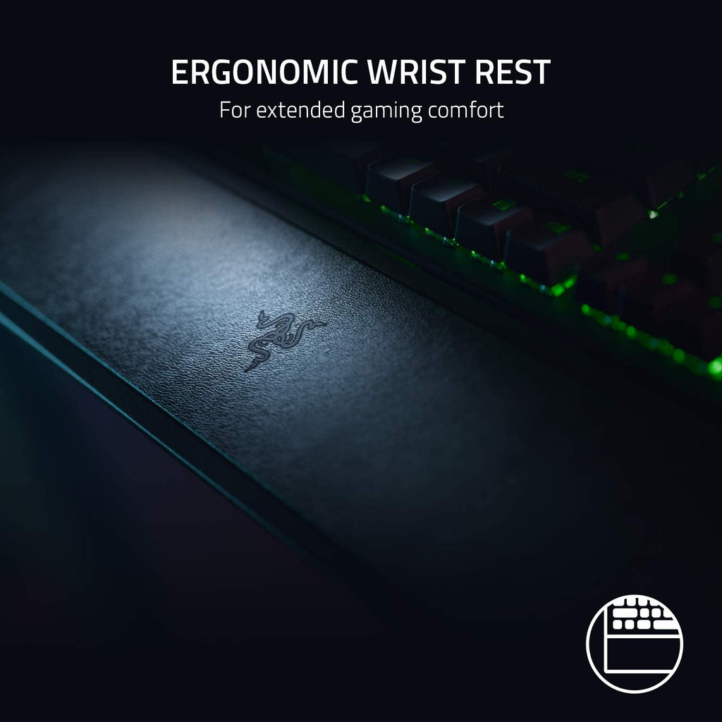 Razer BlackWidow V3 Mechanical Gaming Keyboard with Green Tactile Clicky Switches, Chroma RGB Lighting, Compact Design, and Programmable Macros