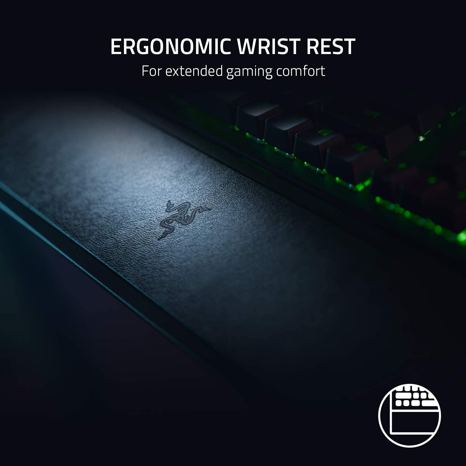 Razer BlackWidow V3 Mechanical Gaming Keyboard with Green Tactile Clicky Switches, Chroma RGB Lighting, Compact Design, and Programmable Macros