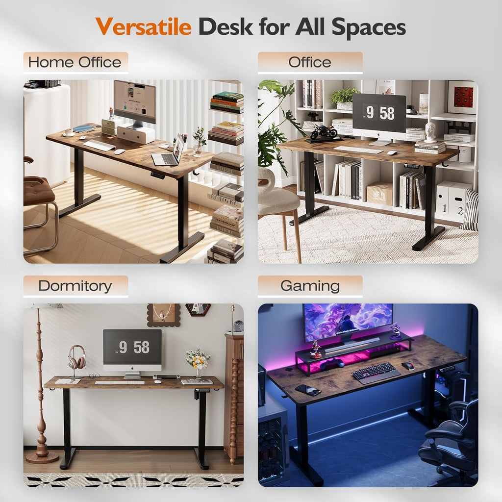 Electric Standing Desk 55"X24"Height Adjustable Sit Stand up Desk