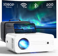 1080P Native Projector with 5G WiFi and Bluetooth 5.2, 9000 Lumens LED Brightness, 4K Support, 180-Inch Display, Portable Home Theater Projector with Carrying Bag