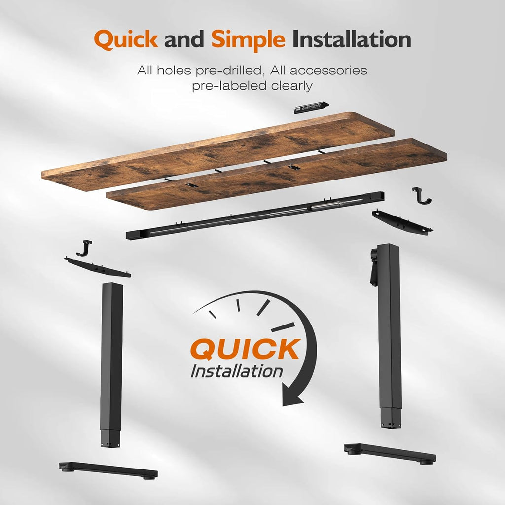 Electric Standing Desk 55"X24"Height Adjustable Sit Stand up Desk