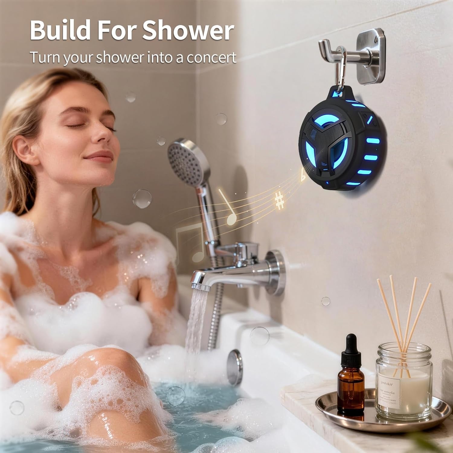 Bluetooth Shower Waterproof Speaker Portable Gifts for Kayak Teens