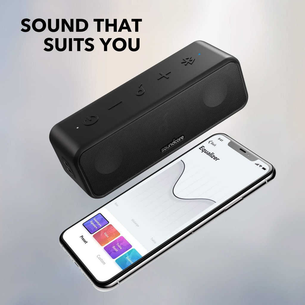 Soundcore Anker 3 Portable Bluetooth Speaker with IPX7 Waterproof Rating and 24-Hour Playtime