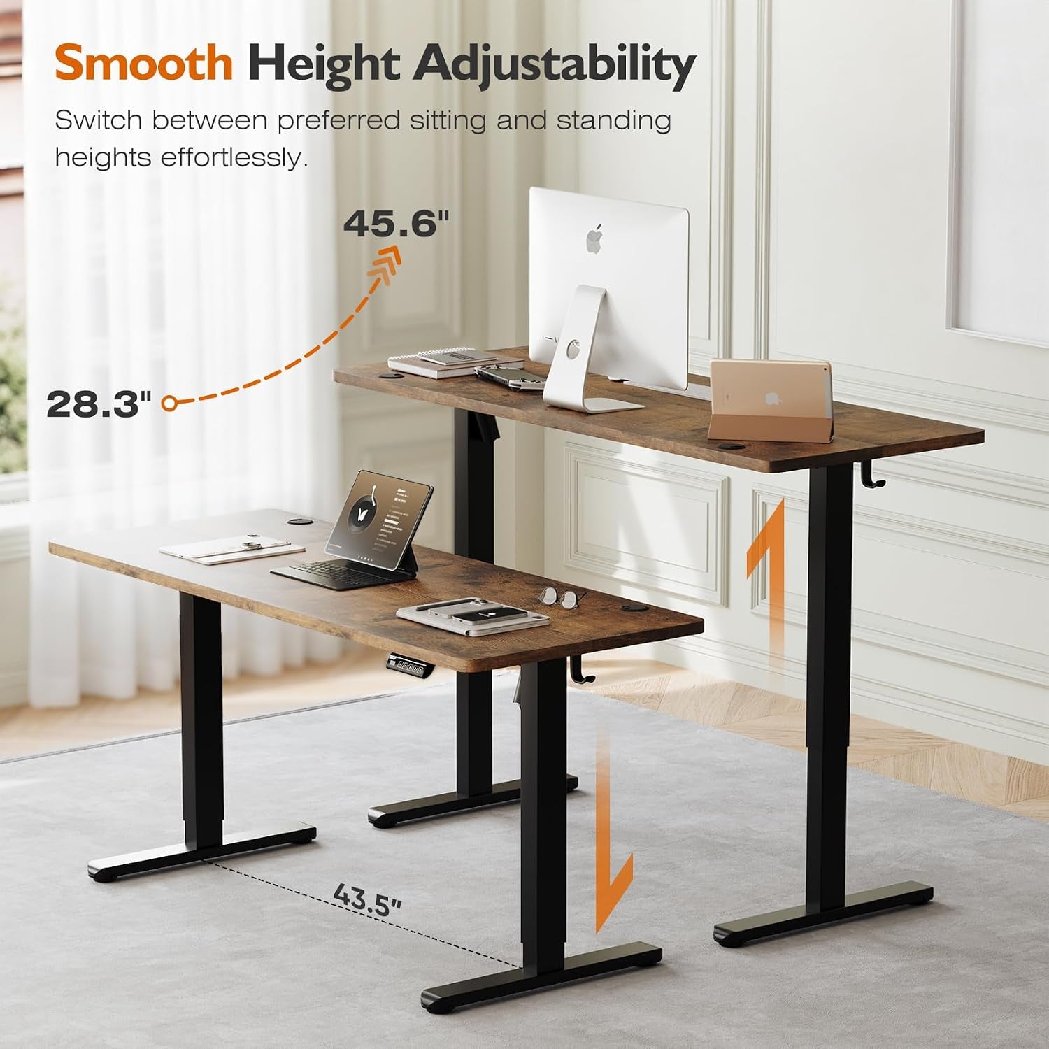 Electric Standing Desk 55"X24"Height Adjustable Sit Stand up Desk